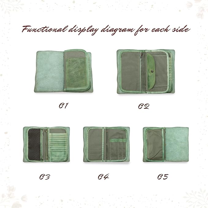 Genuine Leather Nomad Organizer Travel Wallet | Women's Wallet Clutch Passport Holder