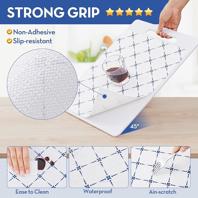 Drawer Shelf and Cabinet Liner, Thick Strong Grip, Shelf Liners Non-Adhesive - Image 2