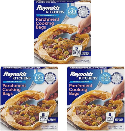 Reynolds Kitchens Parchment Cooking Bags, Family Size, Non-Stick Parchment by ReynoldsConsumerProducts