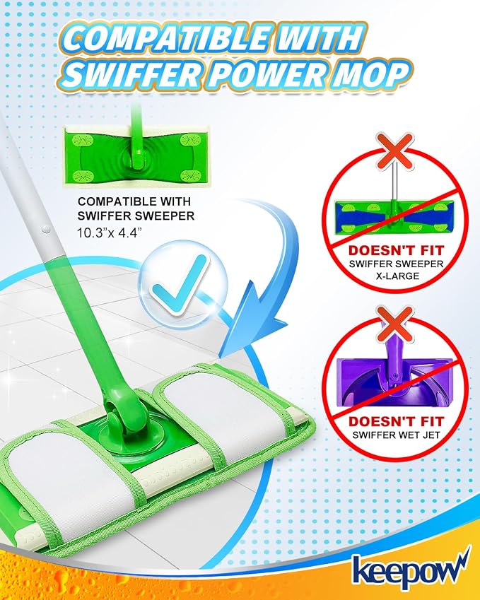 Keepow Reusable Mop Pads Refills Compatible - Image 7