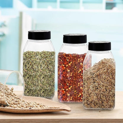 ROYALHOUSE 6 PACK 32 Oz with Black Cap, Plastic Spice Jars Bottles Containers - Image 5