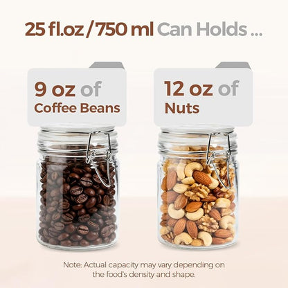 ComSaf 6-Pack 25oz Straight Sided Glass Jars - Image 5