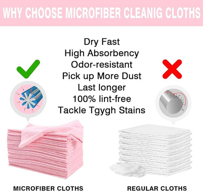 Microfiber Cloth Roll 75 Pack, Tear Away Microfiber Towels 12x12 Inch, Reusable - Image 3