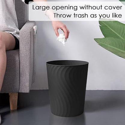 YGJT Small Trash Can, 3 Pack 1.8 Gallons Bathroom Trash Can, Slim Waste Basket - Image 3