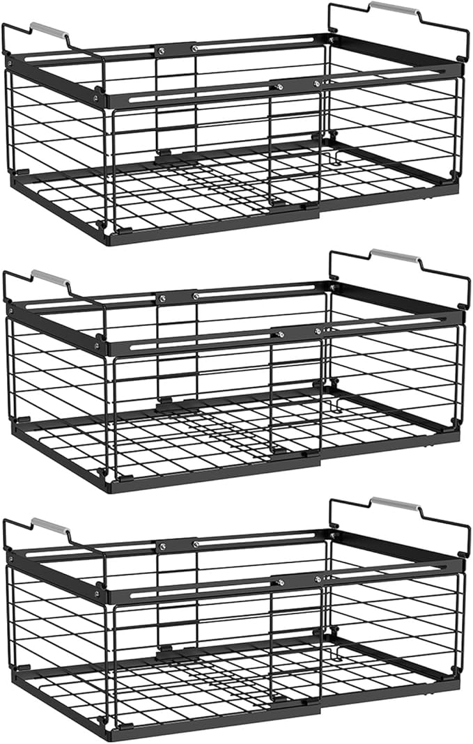 NADAMOO Freezer Organizer Bins, 3 Packs Large Expandable Stackable Chest by NADAMOO