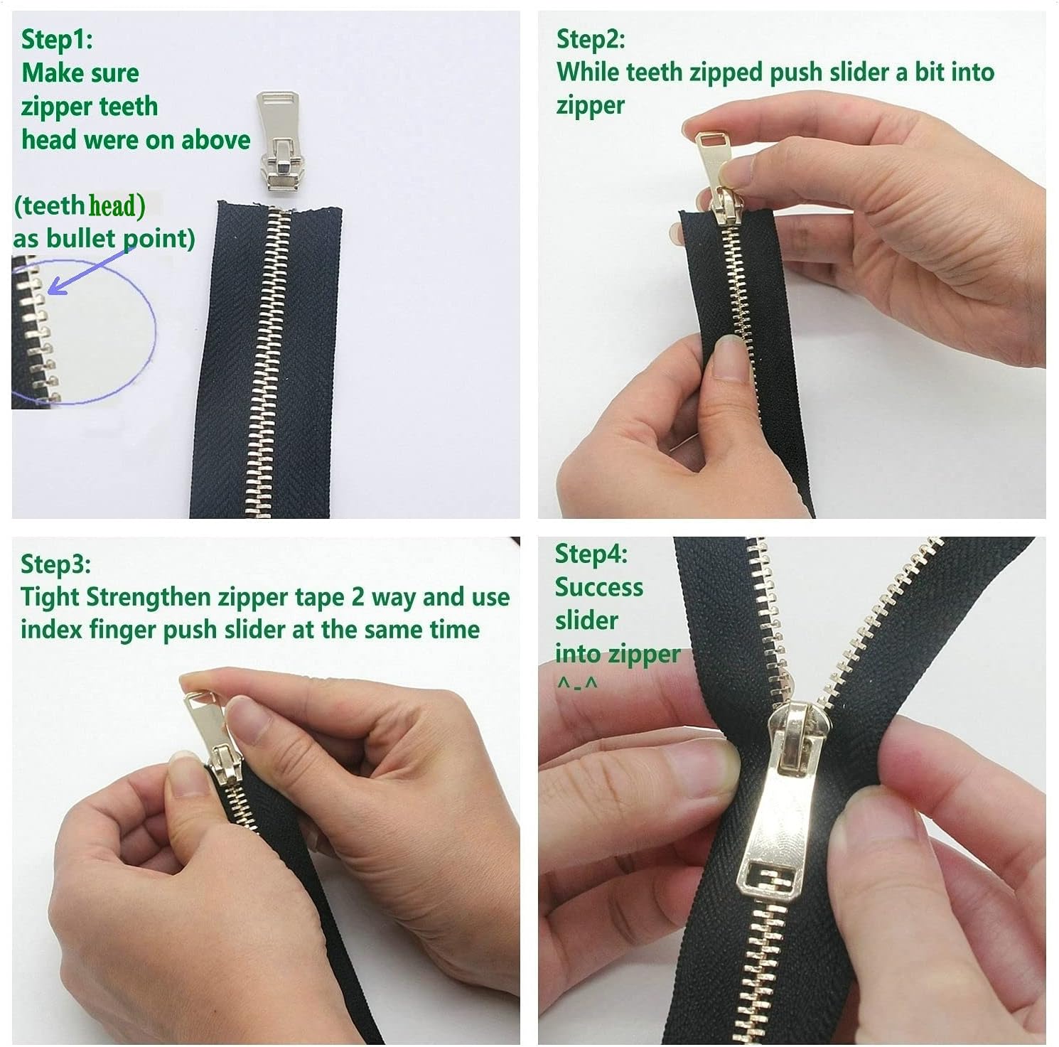 #5 Metal Zippers by The Yard Bulk 2 Yards Black Tape with 10 pcs Sliders Black Nickel Teeth Handmade Zipper for Sewing Craft Bag Backpack, Wallets, Purses Leekayer