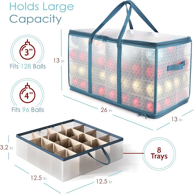 Large Christmas Ornament Storage Box - Image 3