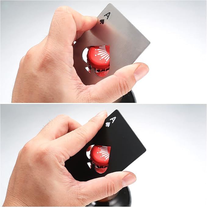 HexinYigjly10Pcs Ace of Spades Bottle Openers, Poker Card Bottle Openers - Image 5