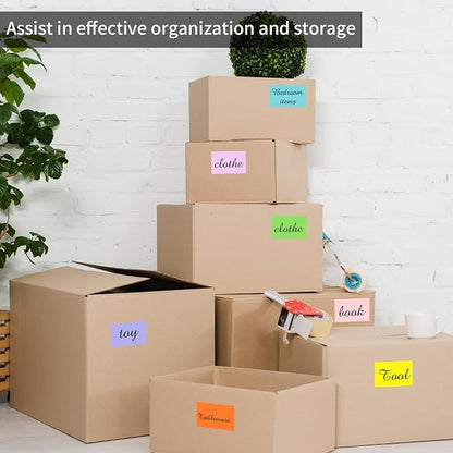 STARLIBOO Colored Labels Stickers, 3 x 2 Inch Rectangular Moving Labels - Image 6