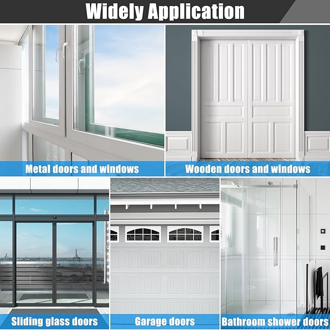 Draft Seal Tape for Doors and Windows 3 in x 20 Ft Silicone Weather Stripping Extra Thick 2mm Door Seal Strip with Strong Adhesive Draft Insulation Stopper Side Seal - Clear