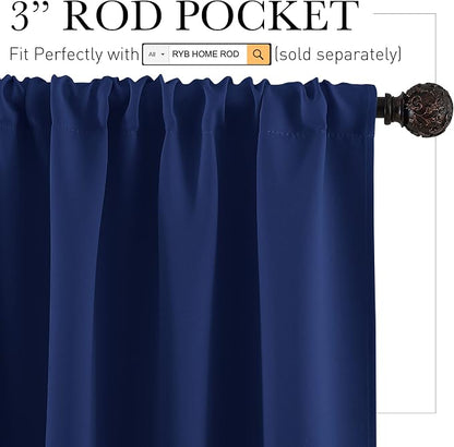 RYB HOME Small Curtains for Kitchen Window - Image 2