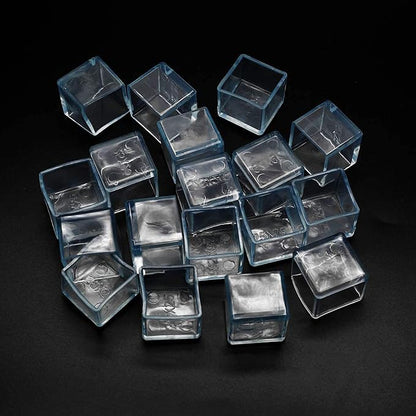 Still Awake 12 Pcs Transparent Square Anti-Slip Rubber Leg Tips Chair Leg Caps - Image 5