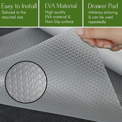 EVALAND 15.75" x 33 FT Non-Slip Shelf Liner, Non-Adhesive, Waterproof Pantry - Image 3