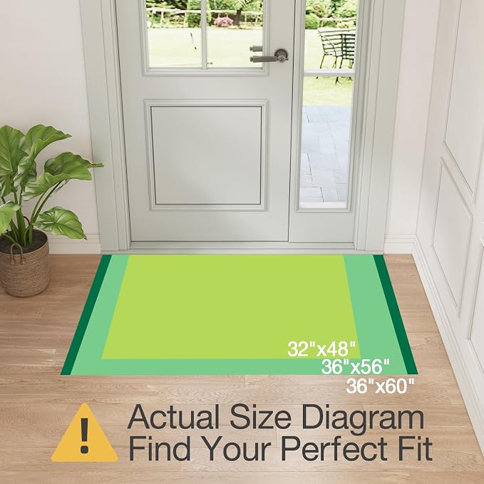 LUMI Indoor Door Mat 36"x56", Ultra Thin Low Profile Non-Slip Doormat - Image 2