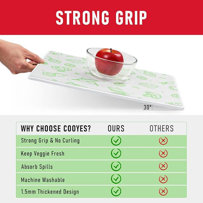 Cooyes Refrigerator Liners 17.7" x 24", Absorbent Strong Grip Fridge Mats - Image 8