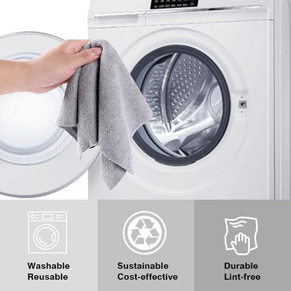 Microfiber Cloth Roll 75 Pack, Tear Away Microfiber Towels 12x12 Inch, Reusable - Image 8