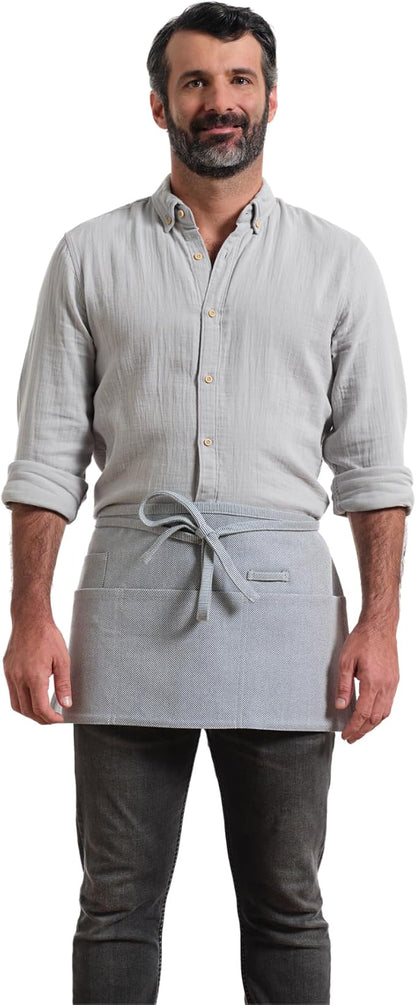 MEEMA Chef Waist Apron Cotton Fabric |Washable & Breathable Waitress & Server - Image 2