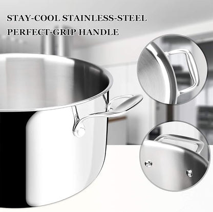 Duxtop 6.5 Quart Stainless Steel Stock Pot - Image 3