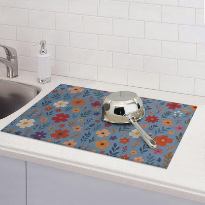 Blue Wildflowers Dish Drying Mats - Image 7
