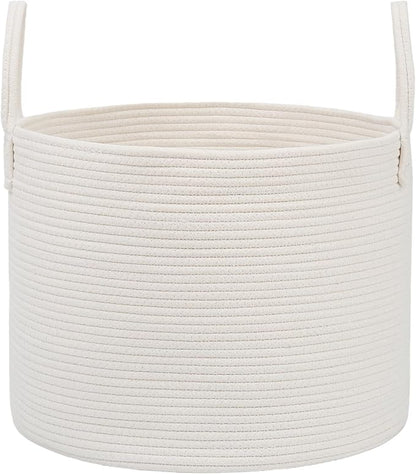 Woven Blanket Basket, 65L Large Rope Storage Bin by JMvicyroam