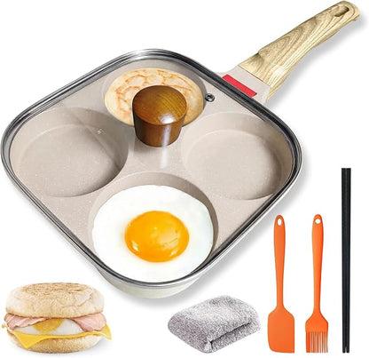 4‑Cup Nonstick Egg Pan Set by Ywmoml