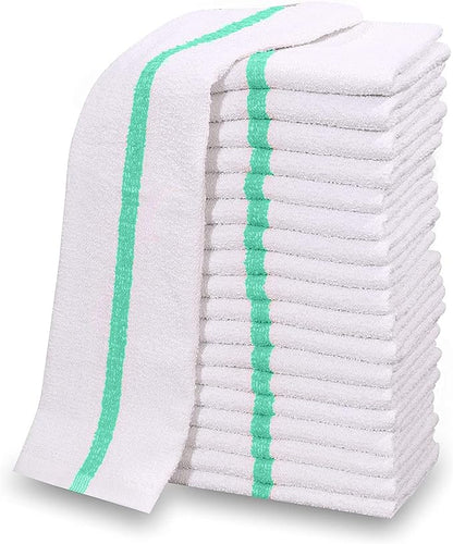 GOLD TEXTILES New Cotton Blend White Restaurant Bar Mops Kitchen Towels by GOLDTEXTILES
