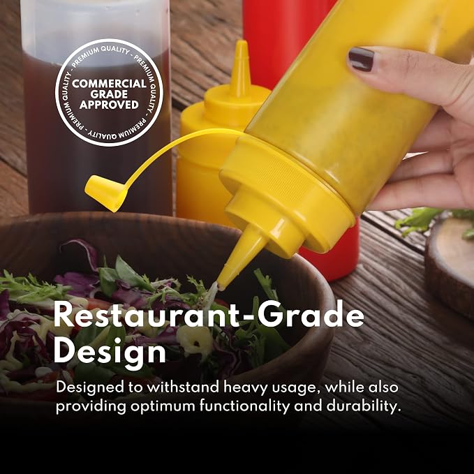 New Star Foodservice 26283 Squeeze Bottles, 8 oz - Image 5