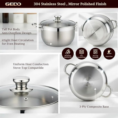 GEDO Stainless Steel Stock Pot - Image 5