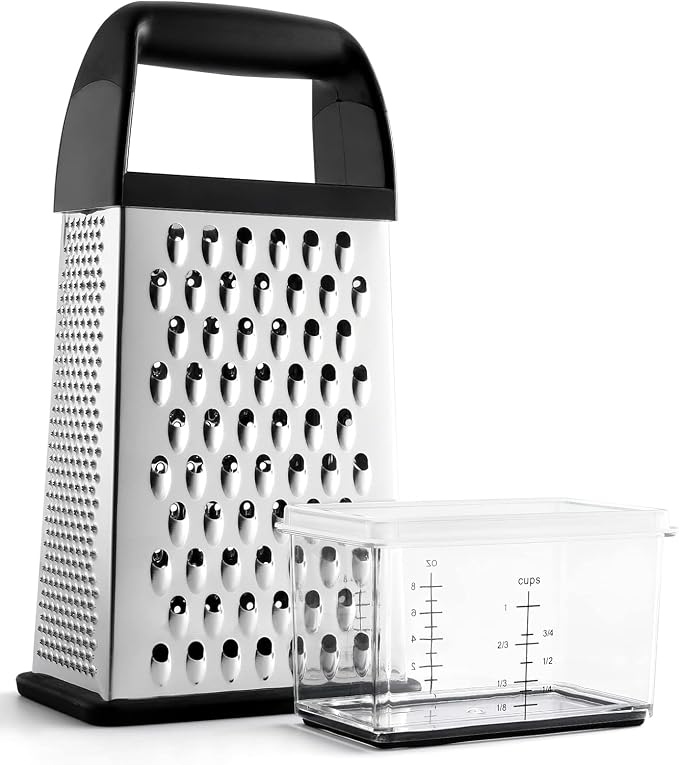 Urbanstrive Cheese Grater With Container Box Grater Stainless Steel Graters by Urbanstrive