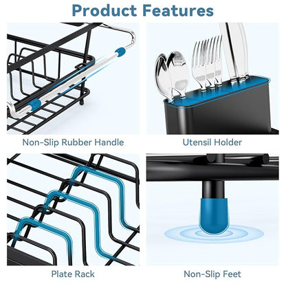 Over the Sink Dish Drying Rack, In Sink Dish Drying Racks, Expandable Dish Rack - Image 7