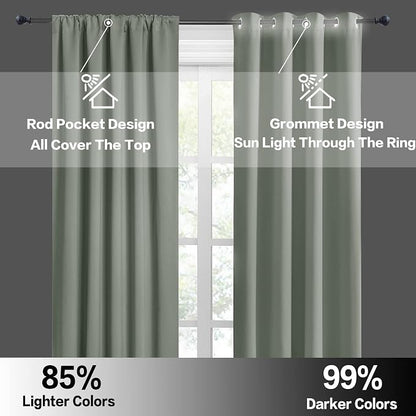 RYB HOME Bedroom Curtains Blackout - Image 7