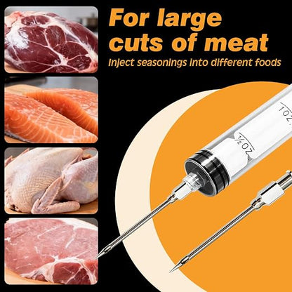 CloudHand Meat Turkey Pop Up Timer & Flavor Injector Set, Turkey Thermometer - Image 3