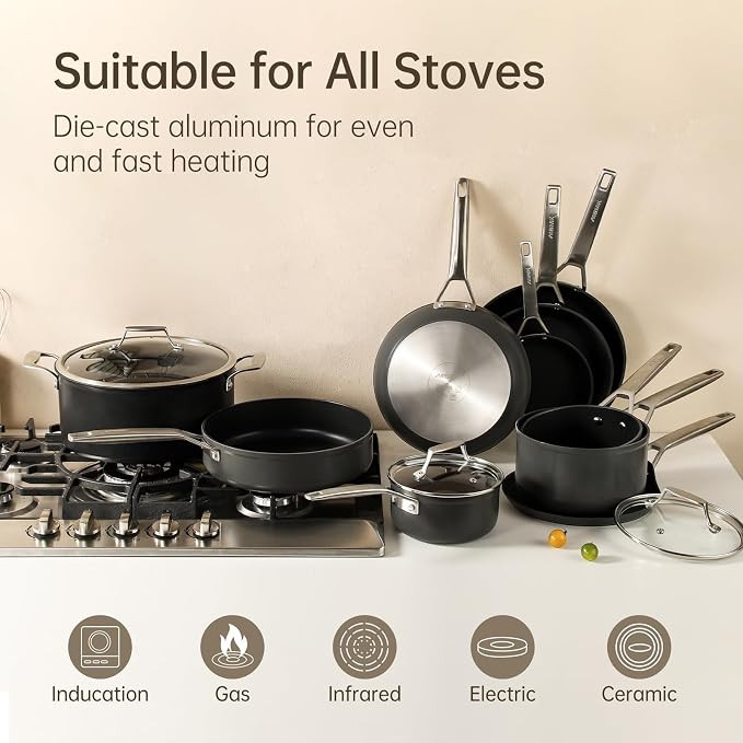 MsMk 11 Inch Nonstick Frying Pan，Titanium and Ceramic Nonstick Large Skillet Pan - Image 9