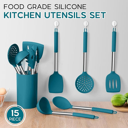 15pcs Kitchen Cooking Utensils Set - Image 3