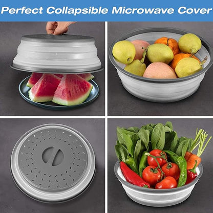 12“ Large Microwave Splatter Cover & Silicone Mat, 12 Inchs Vented Collapsible - Image 7