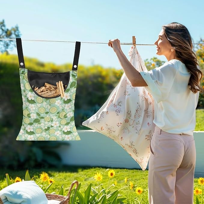 Clothespin Bag for Outdoor Laundry Clothesline and Clothes Pin Holder - Image 2