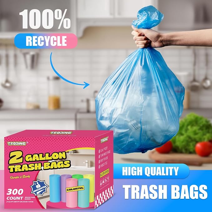 300 Count 2 Gallon Trash Bags - Image 6