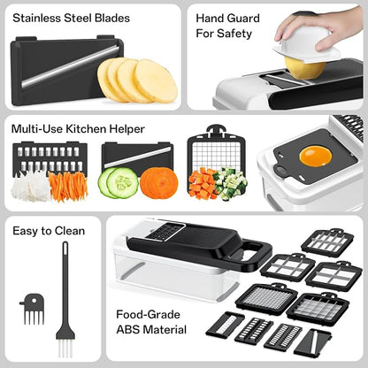 HomeHacks Vegetable Chopper Vegetable Cutter, 15 in 1 Kitchen Gadget, Onion - Image 5