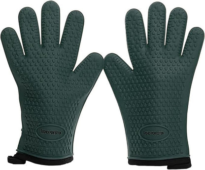 KITCHEN PERFECTION S Silicone Smoker Oven Gloves -Extreme Heat Resistant BBQ by Kitchenperfection