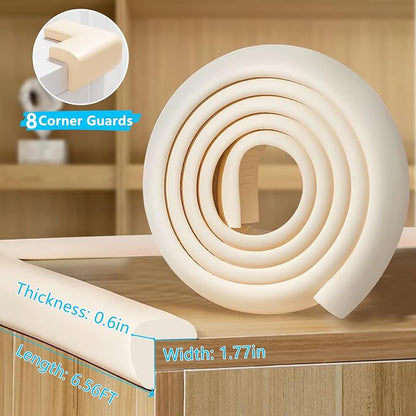 Baby Proofing Edge Corner Protector, 1Roll L-Shape Soft Cabinet Door Bumper - Image 2