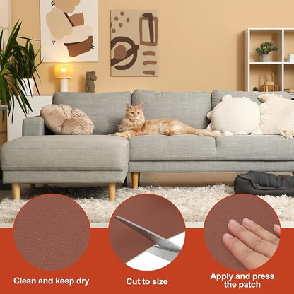 PATIKIL Leather Patches Tape for Furniture, 6.3 x 61 Inch Self Adhesive Vinyl - Image 3