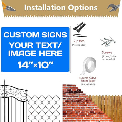 Repaly Personalized signs, Aluminum Weatherproof Metal Sign Multiple Sizes - Image 5