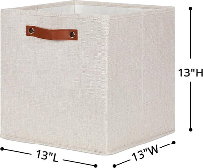 HNZIGE Large Storage Baskets Set of 4 Collapsible Storage Baskets, 13x13 - Image 5