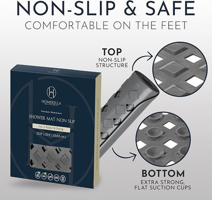 Homerella Anti Slip Shower Mat | Anti Mold Non Slip Bathtub Mat - Image 5