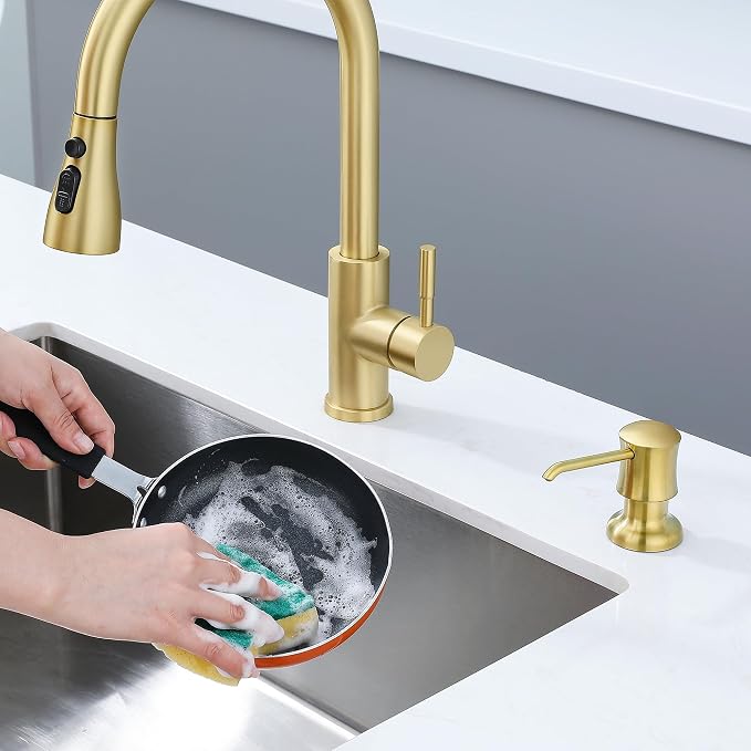 Sink Soap Dispenser for Kitchen Sink Brushed Gold Upgrade - Image 9