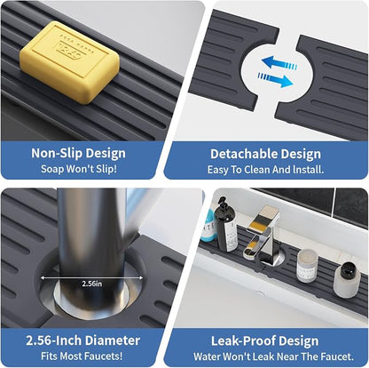 Faucet Mat for Kitchen Sink, Water Absorbent Kitchen Faucet Mat, Durable Sink - Image 8