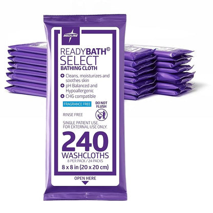 Medline Readybath Body Wipes, Shower and Bath by Medline