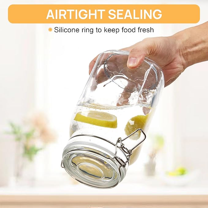 CHEFSTORY 50oz Airtight Glass Jars - Image 3