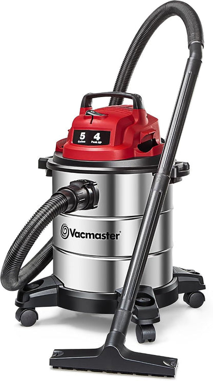 Vacmaster 5-Gallon* 4 Peak HP Stainless Steel Wet/Dry Vacuum – VOC508S 1101 by Vacmaster