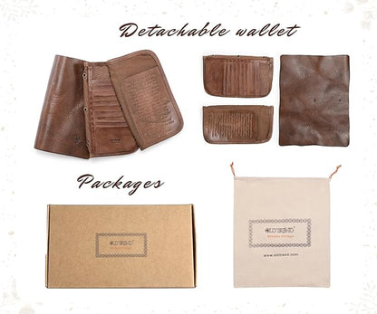 Genuine Leather Nomad Organizer Travel Wallet | Women's Wallet Clutch Passport Holder